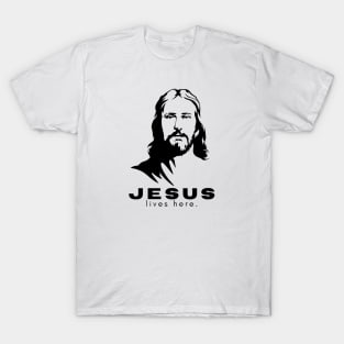 Jesus Lives Here - Inspirational Christian T-Shirt